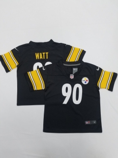 Pittsburgh Steelers #90 T.J. Watt black toddler jersey