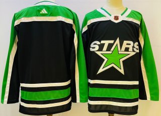 Men's Dallas Stars blank black stitched jersey
