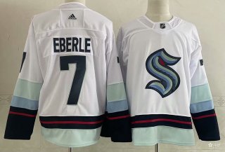 Men's Seattle Kraken #7 Jordan Eberle White Stitched Jersey