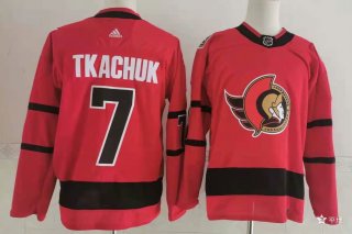 Men's Ottawa Senators #7 Brady Tkachuk red Stitched Jersey