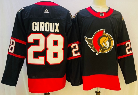 Men's Ottawa Senators #28 Claude Giroux Black Stitched Jersey