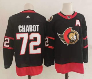 Men's Ottawa Senators #72 Thomas Chabot Black Stitched Jersey