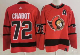 Men's Ottawa Senators #72 Thomas Chabot red Stitched Jersey