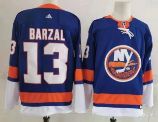 Men's New York Islanders #13 Mathew Barzal blue Stitched Jersey