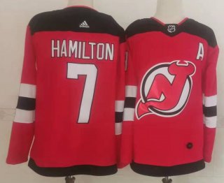 Men's New Jersey Devils #7 Dougie Hamilton red jersey