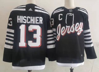 Men's New Jersey Devils #13 Nico Hischier black Stitched Jersey