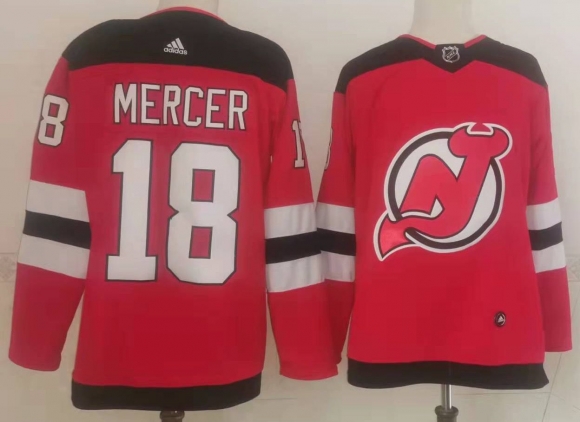 Men's New Jersey Devils #18 red Stitched Jersey