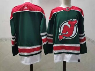 Men's New Jersey Devils blacnk green Stitched Jersey