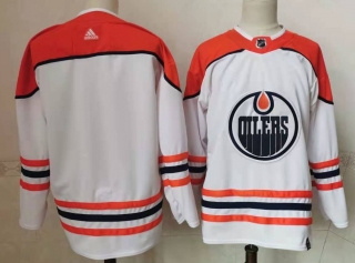 Men's Edmonton Oilers Blank White Stitched Jersey