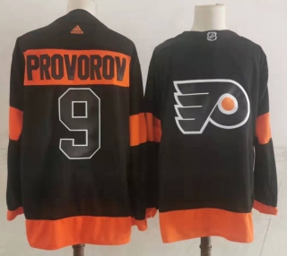 Men's Philadelphia Flyers #9 Ivan Provorov black Stitched NHL Jersey