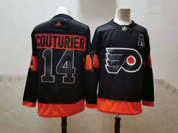 Men's Philadelphia Flyers #14 Sean Couturier black Stitched Jersey