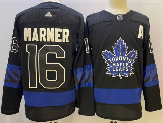 Men's Toronto Maple Leafs #16 Mitch Marner black Stitched Jersey