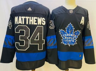 Men's Toronto Maple Leafs #34 Auston Matthews black 34 Stitched Jersey