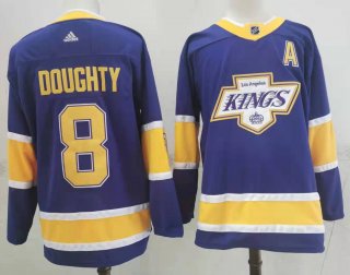 Men's Los Angeles Kings #8 Drew Doughty purple jersey