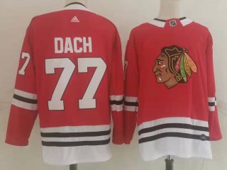 Men's Chicago Blackhawks #77 Kirby Dach Red Stitched NHL Jersey