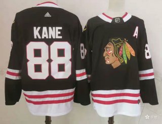 Men's Chicago Blackhawks #88 Patrick Kane black jersey 2