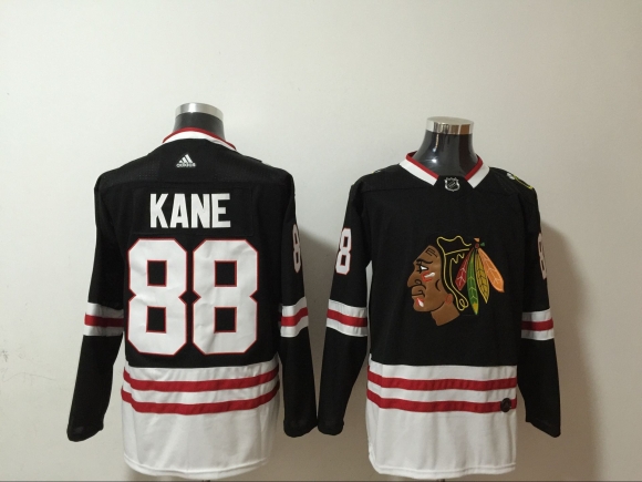 Men's Chicago Blackhawks #88 Patrick Kane black jersey