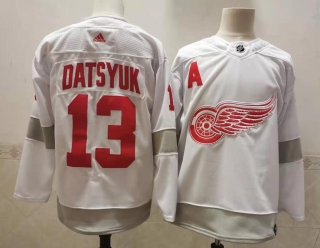 Men's Detroit Red Wings #13 White 2020 21 Reverse Retro Stitched Jersey