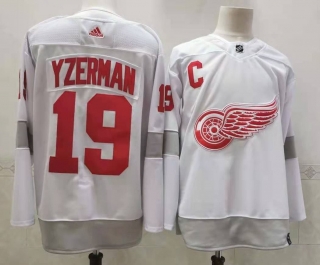Men's Detroit Red Wings #19 White 2020 21 Reverse Retro Stitched Jersey