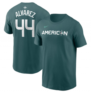 Houston Astros #44 Yordan Alvarez Teal 2023 All-Star Name & Number T-Shirt