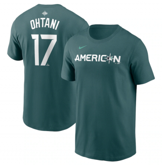 Los Angeles Angels #17 Shohei Ohtani Teal 2023 All-Star Name & Number T-Shirt
