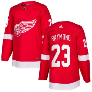 Men's Detroit Red Wings #23 Lucas Raymond Red Stitched Jersey