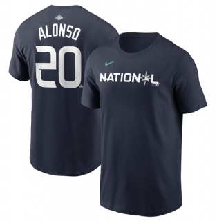 New York Mets #20 Pete Alonso Navy 2023 All-Star Name & Number T-Shirt