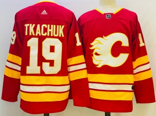 Men's Calgary Flames #19 Red Stitched NHL Jersey