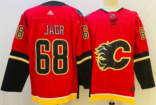 Men's Calgary Flames #68 red 2020 21 Black Reverse Retro Stitched