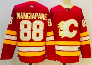 Men's Calgary Flames #88 Andrew Mangiapane Red Stitched Jersey