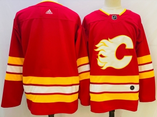 Men's Calgary Flames blank red Stitched Jersey