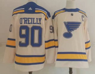 Men's St. Louis Blues #90 Ryan O'Reilly white Stitched Jersey