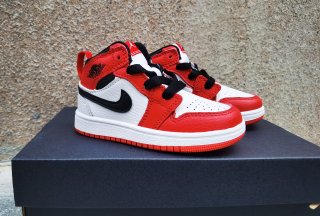 Jordan 1 white red youth shoes