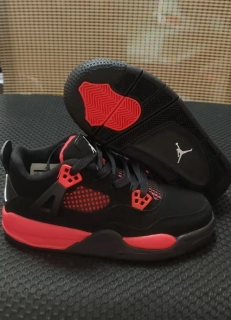 Jordan 4 red black youth shoes