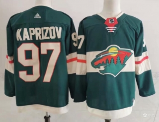 Men's Minnesota Wild #97 Kirill Kaprizov Green Stitched Jersey