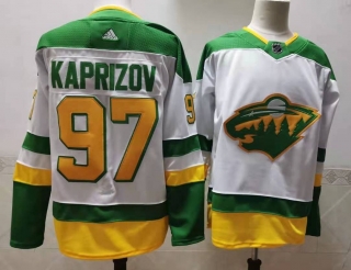 Men's Minnesota Wild #97 Kirill Kaprizov white Stitched Jersey 2
