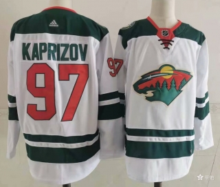 Men's Minnesota Wild #97 Kirill Kaprizov white Stitched Jersey