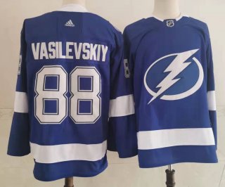Men's Tampa Bay Lightning #88 Andrei Vasilevskiy all blue jersey