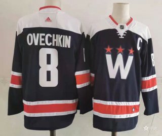 Men's Washington Capitals #8 Alex Ovechkin Navy Pro Stitched Jersey