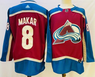Men's Colorado Avalanche #8 Cale Makar blue red Stitched Jersey