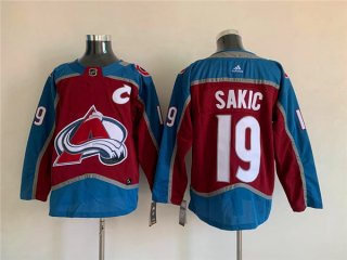 Men's Colorado Avalanche #19 Joe Sakic Burgundy Stitched Jersey