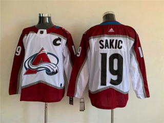 Men's Colorado Avalanche #19 Joe Sakic White Stitched Jersey