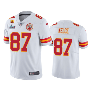 Kansas City Chiefs #87 Travis Kelce White Super Bowl LVII Patch And 4-Star C Patch