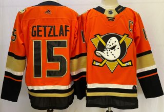 Men's Anaheim Ducks #15 Ryan Getzlaf orange Stitched Jersey