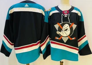 Men's Anaheim Ducks blank black teal Stitched Jersey