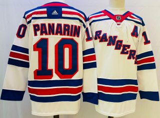 Men's New York Rangers #10 Artemi Panarin white Stitched Jersey