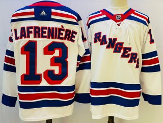 Men's New York Rangers #13 Alexis Lafrenière white Stitched Jersey