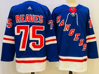 Men's New York Rangers #75 Ryan Reaves Blue Stitched Jersey