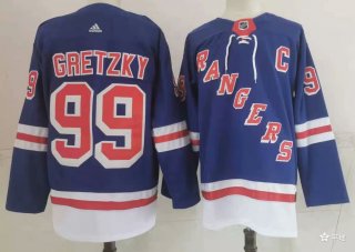 Men's New York Rangers #93 Mika Zibanejad Blue Stitched Jersey