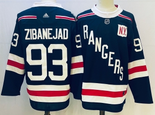 Men's New York Rangers #93 Mika Zibanejad navy Stitched Jersey